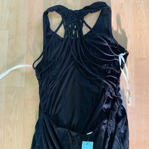 Lush backless black dress